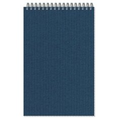 Блокнот микровельвет- А5 50л. спираль, синий, клетка 40шт 2 шт Noname