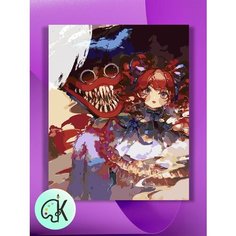 Картина по номерам на холсте Poppy - Хаги Ваги и Поппи, 40 х 50 см КУЛЬТУРА ЦВЕТА