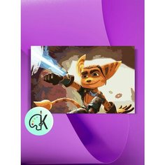 Картина по номерам на холсте Ratchet and Clank Rift Apart - Ratchet, 40 х 60 см КУЛЬТУРА ЦВЕТА