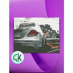 Картина по номерам на холсте Mercedes AMG на парковке, 30 х 40 см КУЛЬТУРА ЦВЕТА