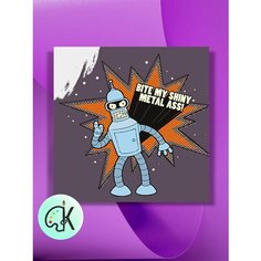 Картина по номерам на холсте Bite My Ass, 40 х 40 см КУЛЬТУРА ЦВЕТА