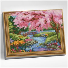 Набор ДТ Картина 3D мозаика с нанесенной рамкой. Весна в разгаре 40*50см KM0774 Molly