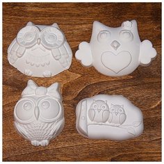 Набор для творчества Совята фигурки из гипса 4 штуки Дом ремесел