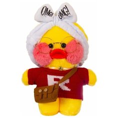 Мягкая игрушка утка Lalafanfan, желтый