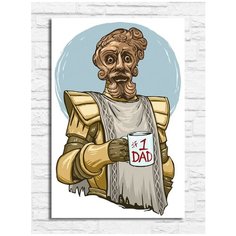 Картина по номерам на холсте игра Dark Souls (Маска отца, папа) - 8160 В 20x30