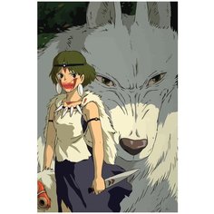 Картина по номерам на холсте Аниме принцесса мононоке - 7 40 х 60