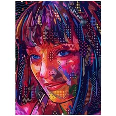 Картина по номерам на холсте Поп арт портет Криминальное Чтиво 5649 30x40