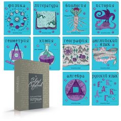 Набор тематических тетрадей Альт, коробка Soft Touch серая, "школа волшебства", Арт. 7-48-1145/25