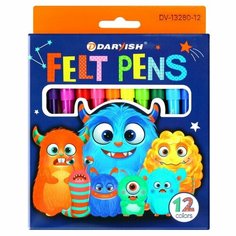 Darvish Фломастеры 12 цв. на водной основе