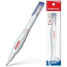 Ручка-корректор 10 мл, Erich Krause ARCTIC WHITE, с металлическим наконечником, в пакетике