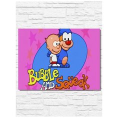 Картина по номерам на холсте игра Bubble and Squeak (Sega, Сега, 16 bit, 16 бит, ретро приставка) - 9946 Г 30x40