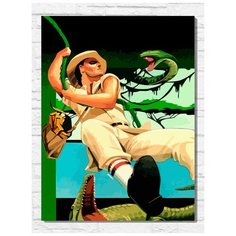 Картина по номерам на холсте игра Pitfall (Sega, Сега, 16 bit, 16 бит, ретро приставка) - 9873 В 30x40