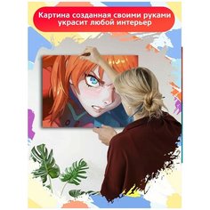 Картина по номерам Аниме Евангелион (Синдзи Икари, Рей, Аска, Ева) - 7977 Г 30x40