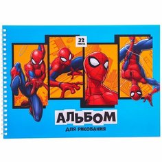 MARVEL Альбом для рисования на гребне, А4, 32 листа, Человек-паук