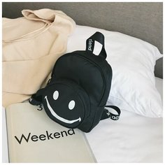 Дошкольный легкий рюкзак "Смайлик" для маленьких модниц. Нет бренда