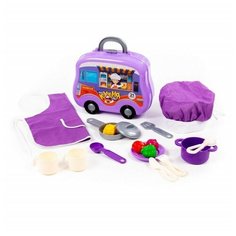 Набор детской посуды, в чемоданчике на колёсиках, 21 элемент нет бренда