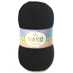 Пряжа NAKO Elit Baby (NAKO), черный - 217, 100% акрил антипиллинг, 5 мотков, 100 г, 250 м.