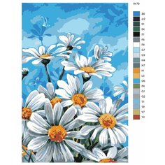 Картина по номерам W-70 "Цветущие ромашки" 40х60 Brushes Paints