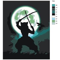 Картина по номерам T993 " Иноске- Аниме клинок рассекающий демонов" 40x50 Brushes Paints