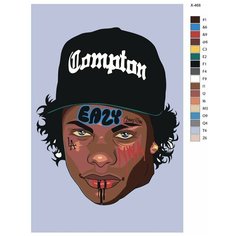Картина по номерам X-468 "Eazy-E" 60х90 Brushes Paints