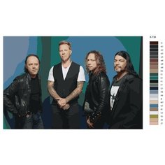 Картина по номерам X-739 "Рок-группа Metallica" 40х60 Brushes Paints