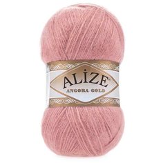 Пряжа Alize Angora Gold, 20 % шерсть, 80 % акрил, 100 г, 550 м, 1 шт., 144 темная пудра