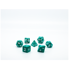 Набор кубиков для D&D (Dungeons and Dragons, ДнД, Pathfinder): Малахитово-бирюзовые Нет бренда