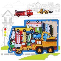 Головоломка «Машины», размер 28х20 см Лесная мастерская