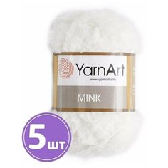 Пряжа YarnArt Mink (345), ультрабелый, 5 шт. по 50 г
