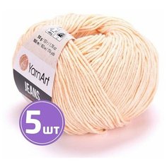 Пряжа для вязания крючком, спицами YarnArt Ярн Арт Ярнарт Jeans средняя, хлопок/полиакрил, цвет 73 вереск 5 шт. по 50 г, 160 м