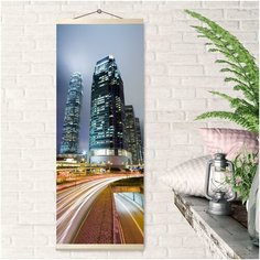 Картина по номерам 35х88 панно. Ночной мегаполис (23 цвета) HRP0028 Molly