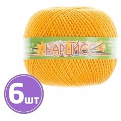 Пряжа для вязания ПНК им. Кирова Нарцисс классическая тонкая, 100% хлопок мерсеризованный, цвет №0305 Желтый желтый, 400 м
