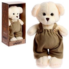 Мягкая игрушка «Медведь Аха во флисовом комбинезоне хаки», 33 см Unaky Soft toy