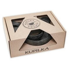 Набор детской посуды Kupilka Junior (миска 33, чашка-кукса 12, ложка-вилка 165), цвет: черный