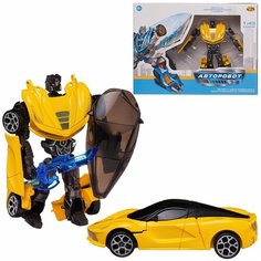 Робот-трансформер ABtoys Авторобот желтый в коробке, 1:43 PT-01785/04-желтый