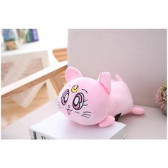 Мягкая игрушка кошка розовая Луна / салфетница 30 см Нет бренда