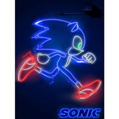 Плакат, постер на бумаге Sonic the Hedgehog/Соник в кино/игровые/игра/компьютерные герои персонажи. Размер 42 х 60 см