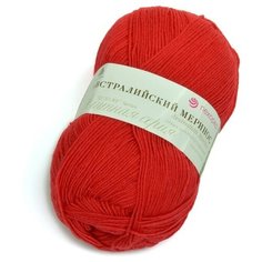 Пряжа Пехорка Австралийский меринос, мериносовая шерсть, акрил, 5х100 г, 400 м, 351 светлый коралл