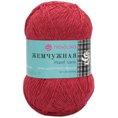 Пряжа Пехорка Жемчужная, хлопок, вискоза, 5х100 г, 425 м, цвет 011 ярко-розовый (ПЕХ. жемчуж.011)
