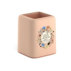 Подставка-стакан ErichKrause Forte, Wild Flowers, розовая с персиковой вставкой Нет бренда
