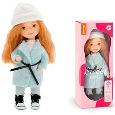 Мягкая кукла Sweet Sisters Sunny в пальто мятного цвета, Orange Toys