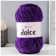 Пряжа "Dolce" 100% микрополиэстер 120м/100гр (792 фиолетовый) Yarn Art