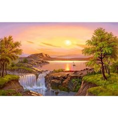 Детский набор для творчества / Алмазная мозаика 40х50 / Водопад Нет бренда