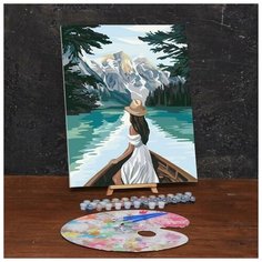 Картина по номерам на холсте с подрамником «Девушка в лодке» 40х50 см Школа талантов