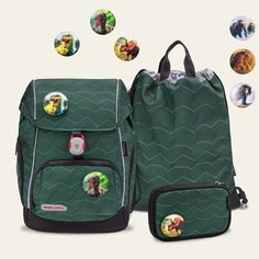 Школьный ранец Belmil Comfy Plus "TWIST OF LIME" с наполнением, серия 405-73-09-SET