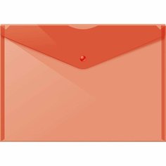 DOLCE COSTO Конверт на кнопке Эконом, А4 полупрозрачный красный упак. 10 шт D00399-RD