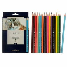 Карандаши акварельные 18 цветов BrunoVisconti Aquarelle, трехгранные