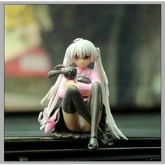 Аниме фигурка Касугано Сора сидящая с зайцем. "Связанные небом" / "Yosuga No Sora" 10 см Нет бренда