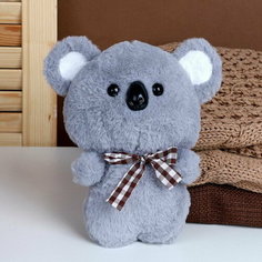 Мягкая игрушка "Коала" с бантиком, 20 см, цвет серый Сима ленд