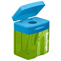 Точилка ручная пластиковая Berlingo Fuze (1 отверстие, с контейнером) (BBp_15017), 20шт.